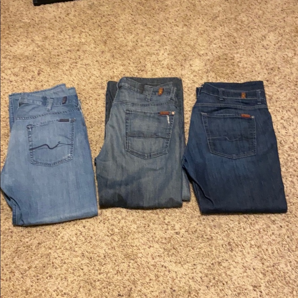 3 Pair of 7 For All Mankind Jeans